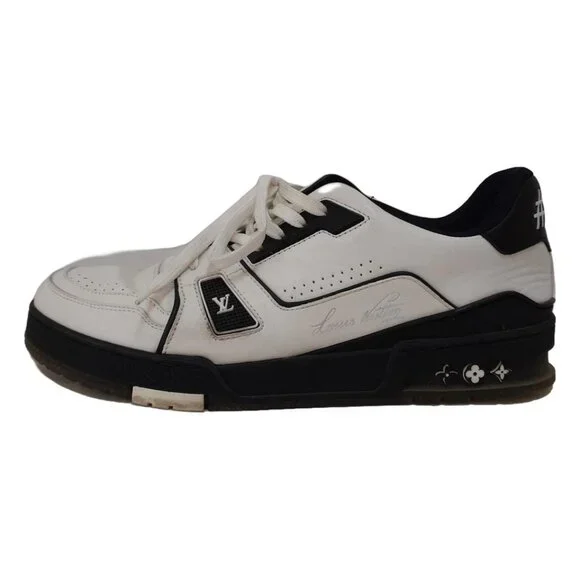 LOUIS VUITTON LV Trainer White Black - Men's Sneakers Leather 512-022825 - Picture 1 of 6